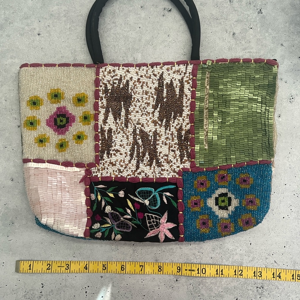 Artisan Multicolor Patchwork Tote Bag - image 2